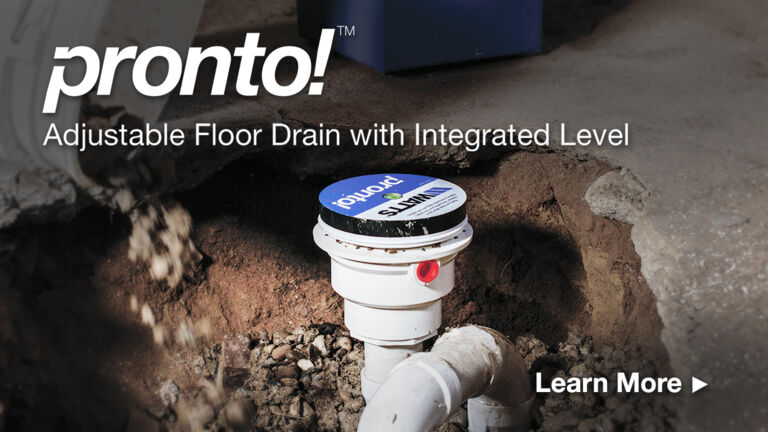 Pronto Adjustable Drain with Integrated Level